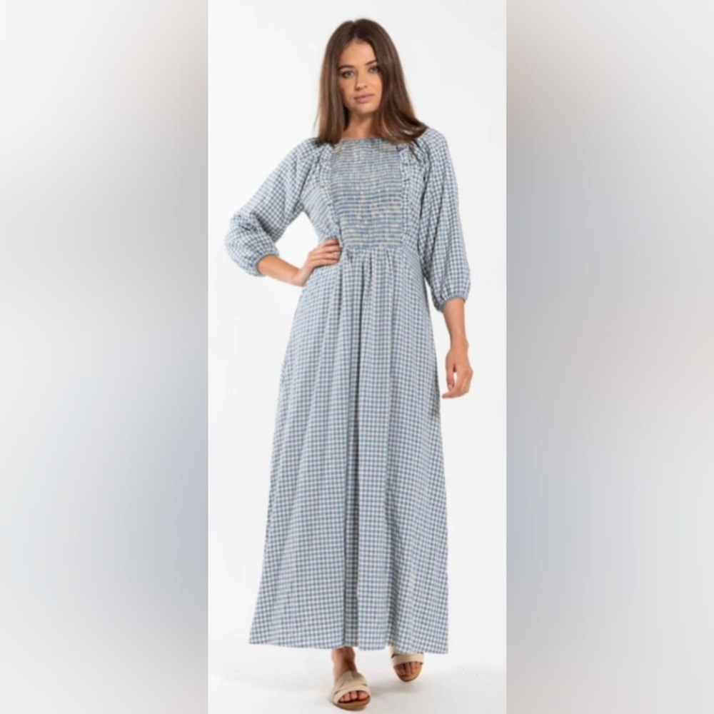 Concept Blue Gingham Dress XS/S